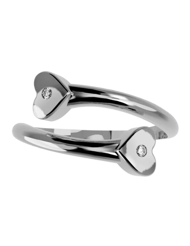 Anillo de Compromiso en Oro Blanco 14K con Circ... image number null