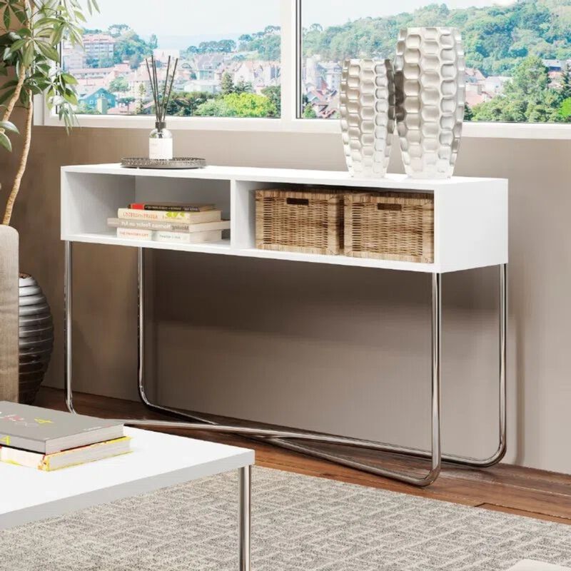 Aparador Credenza Bufetera 1273 Blanco Cromado image number null
