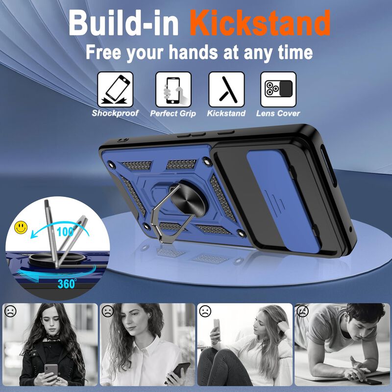 Funda Atump Pixel 7 con Soporte Giratorio Azul image number null