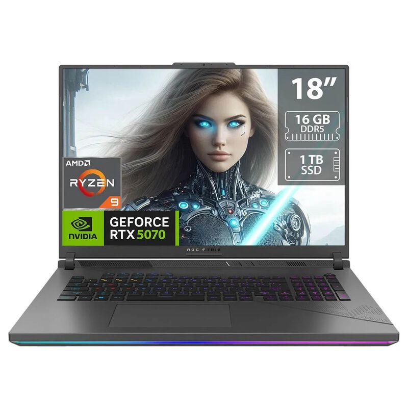 Laptop Gamer Asus Rog Strix G18 Amd Ryzen 9 894... image number null