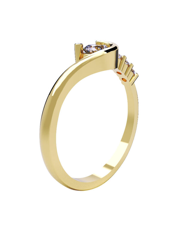 Anillo de Compromiso de 14K con Diamante de Lab... image number null