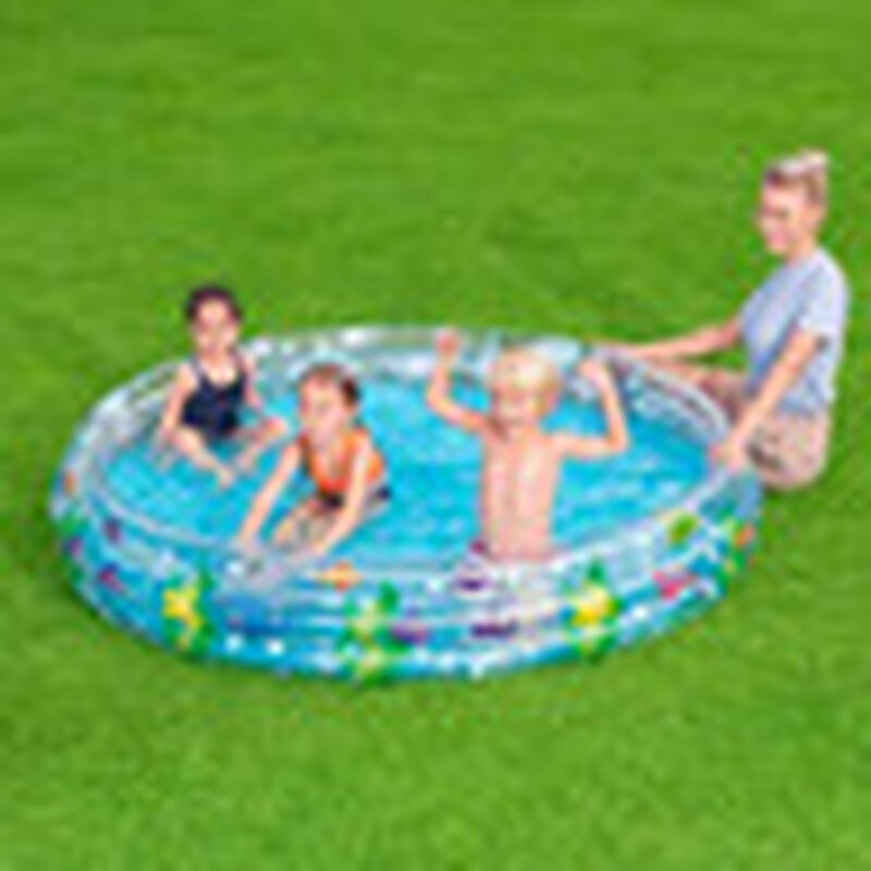 Alberca Inflable Redonda 3 Anillos Decorada Mar... image number null