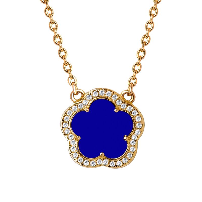 Collar y aretes Tr&eacute;bol Chapa de oro 18k Zvezda image number null