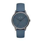 Reloj Armani Exchange Ax2767 De Cuero Azul 42 mm