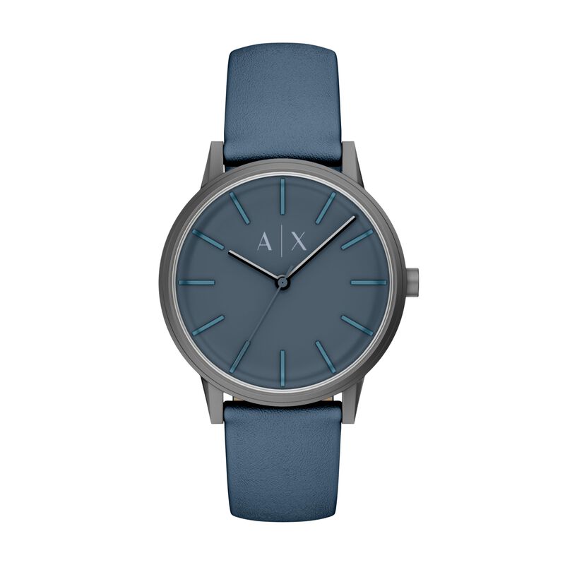 Reloj Armani Exchange Ax2767 De Cuero Azul 42 m... image number null