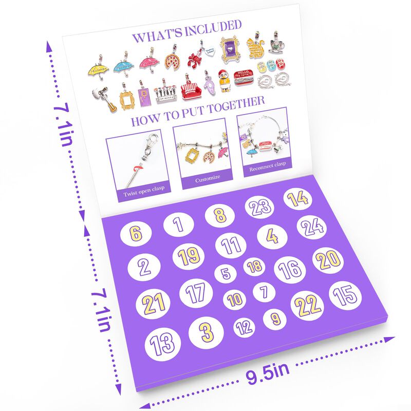 Kit De Pulseras Con Dijes Friends Para Calendar... image number null
