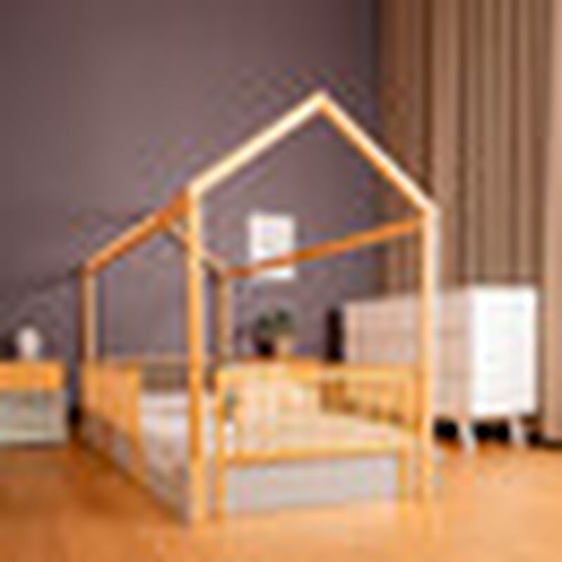 Cama Casa Montessori de Madera - Individual Dud... image number null