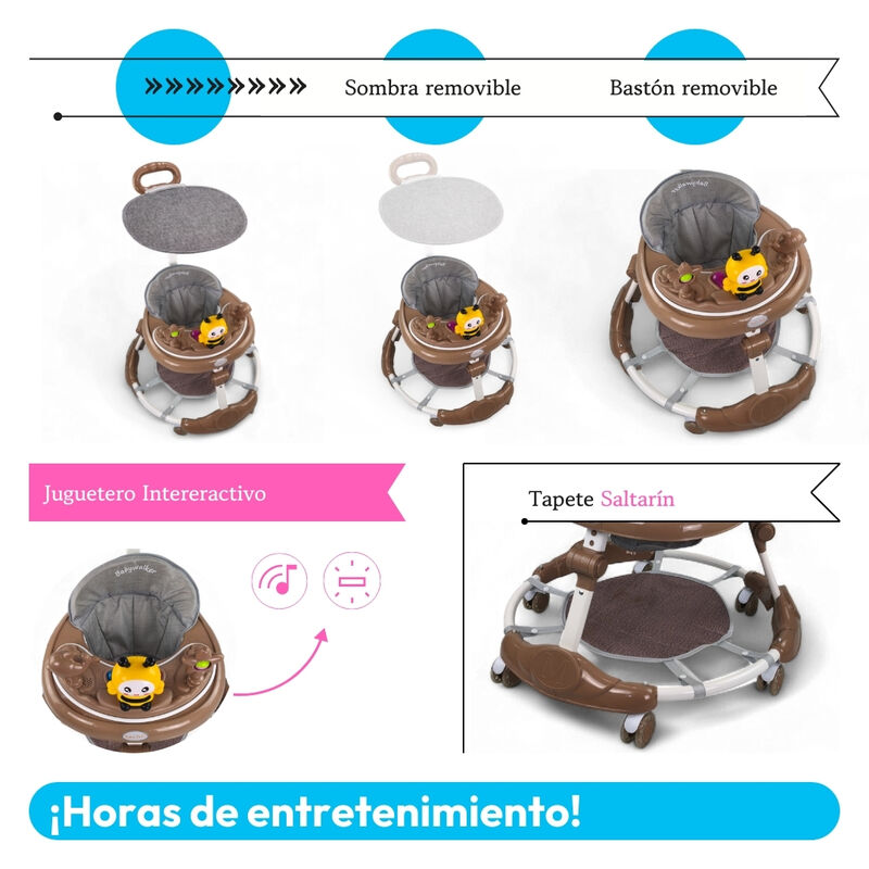 Andadera C/ Tapete Saltar&iacute;n Abeja Musical Mod. ... image number null