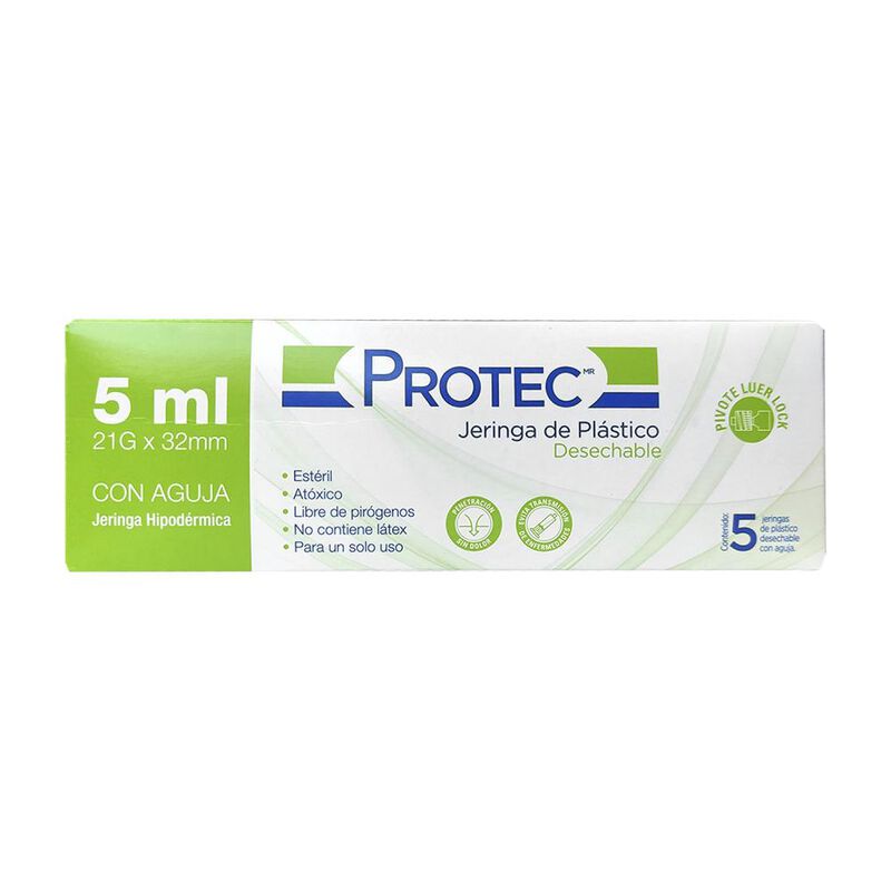 Jeringa Hipodermica Con Aguja  5ml 21g X 32mm C... image number null