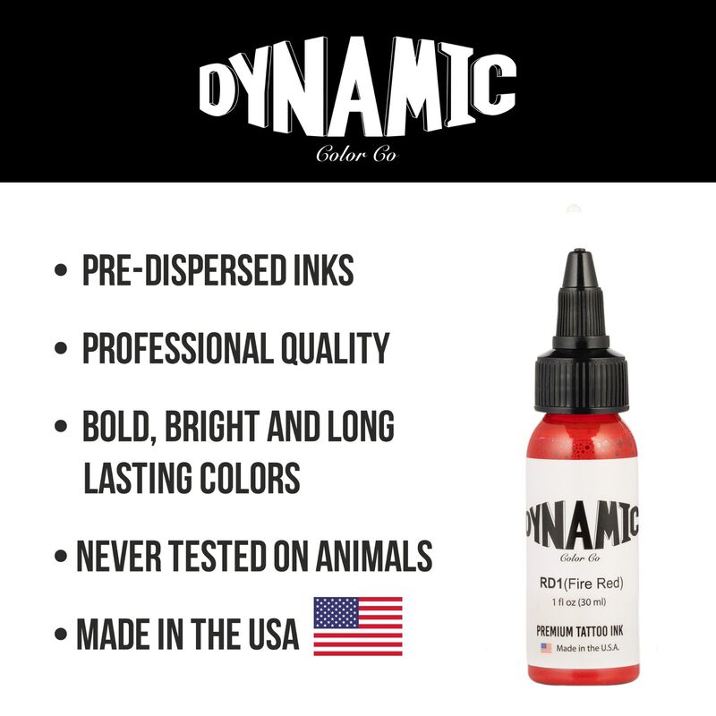 Tinta De Tatuaje Dynamic Color Co- Fire Red, Bo... image number null
