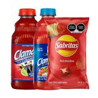 Clamato Cubano 946 Ml + Clamato 946 Ml + Sabritas