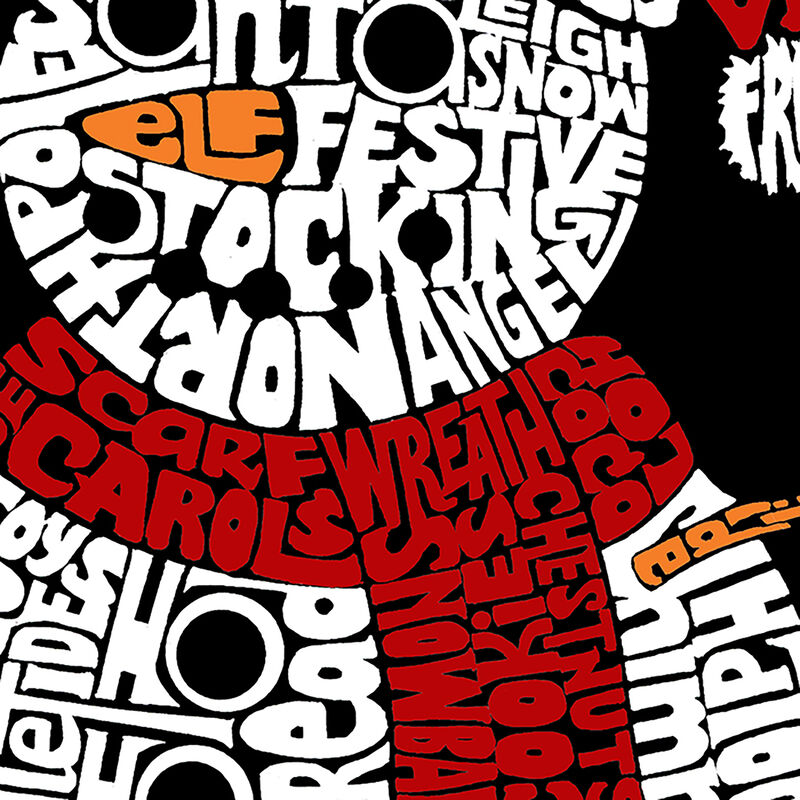 Camiseta Word Art Para Mujer - Mu&ntilde;eco de Nieve ... image number null