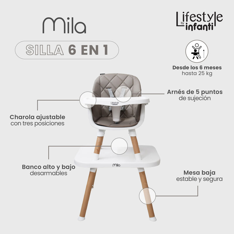 Silla Alta Mila 6 En 1 Arena image number null