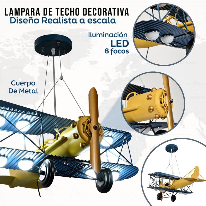 Lámpara De Avioneta Amarillo/Azul image number null
