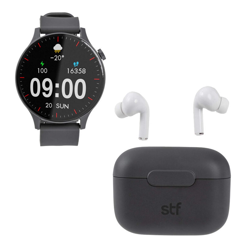 Smartwatch Kronos Sound Tws + Audifonos Negro image number null