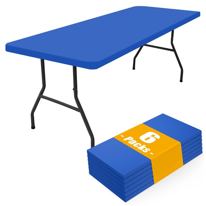 Juego de 6 Manteles Smiry 183x91 cm Azul Imperm... image number null