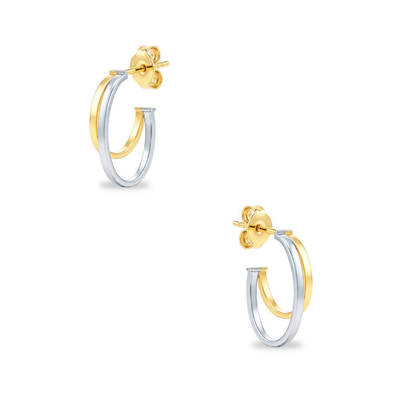 Aretes 2begold Amarillo Con Blanco (925+1/10 14... image number null