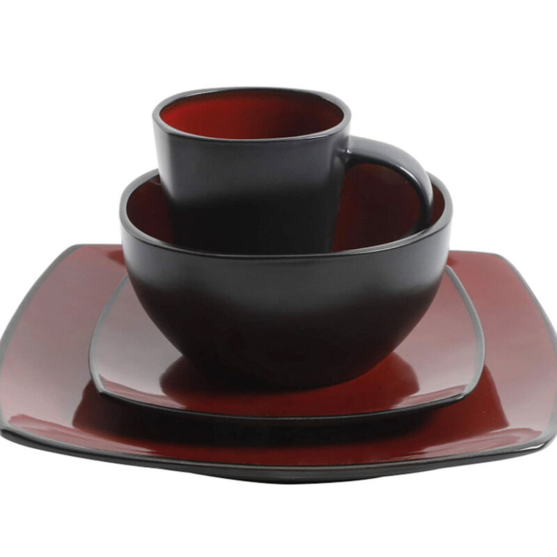 Vajilla Moderna Rojo/Negro para 4 Personas 16pz... image number null