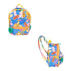 Backpack Cloe Estampado Tropical Chica Para Ni&ntilde;a Color Azul 4blgo24541azu