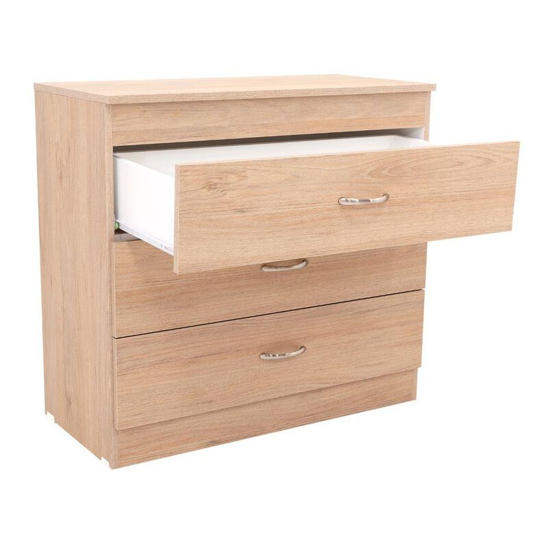 C&oacute;moda Organizador Conor Caf&eacute; Claro y Blanco co... image number null