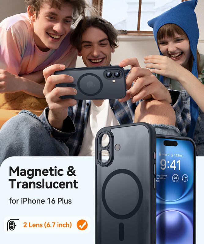Funda Magn&eacute;tica Canshn Para Iphone 16 Plus - Ne... image number null