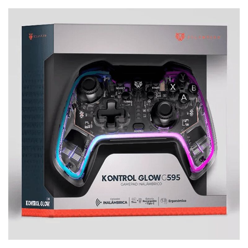 Control Inal&aacute;mbrico Balam Rush Gamer Glow G595 ... image number null