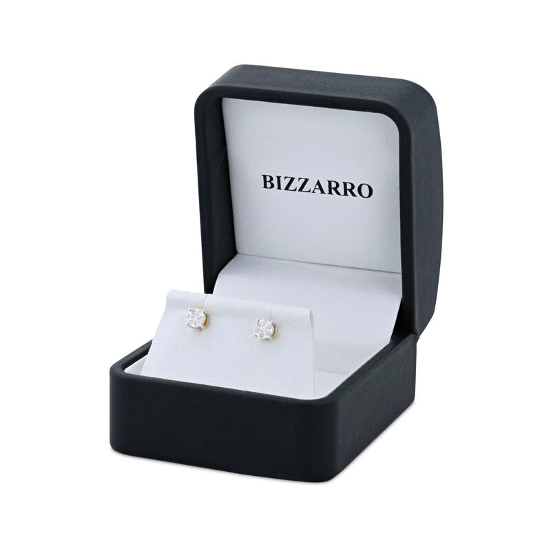 Aretes De Oro Amarillo Con Platinado 10K Con 8P... image number null