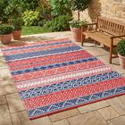 Alfombra Milleloom 274x305 cm Impermeable Plegable Rojo Y Azul Marino