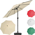 Sombrilla Exterior Playa Grande 2.7m Patio Beige + Base Contrapeso