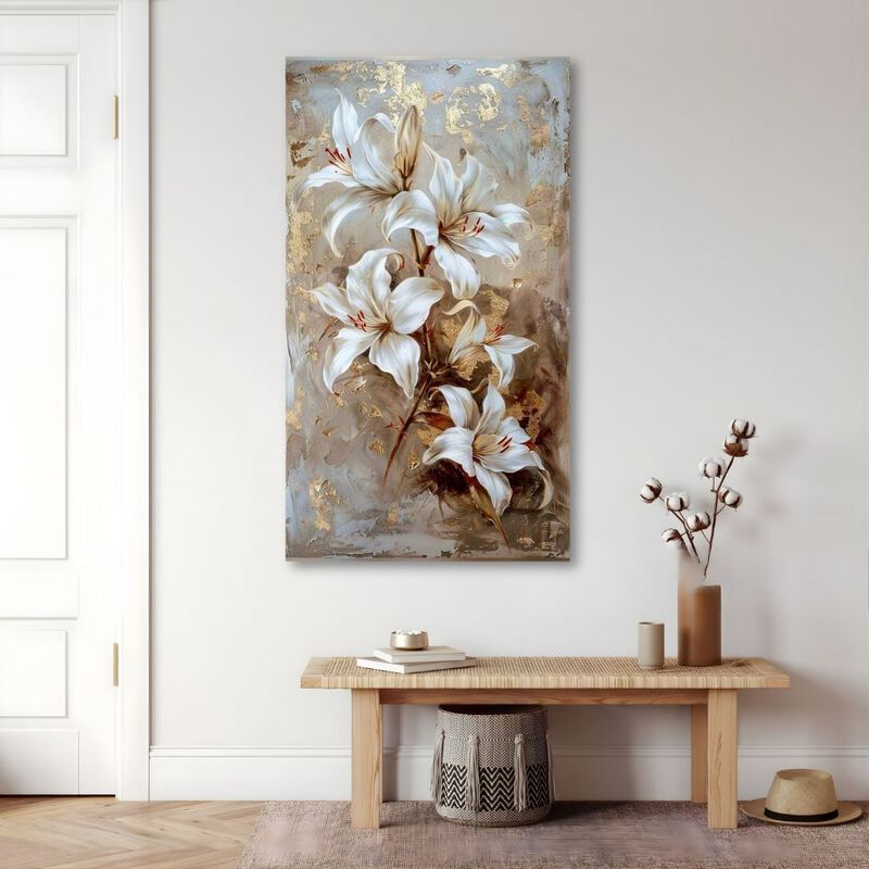 Cuadro Decorativo Bot&aacute;nica 70x100cm Flor Cafe image number null
