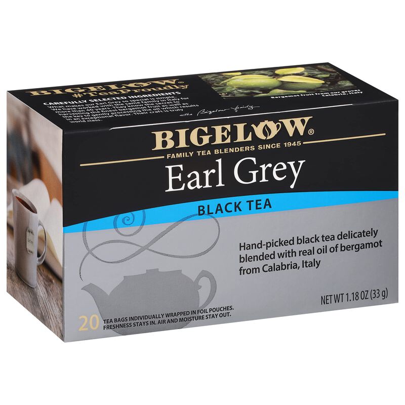 Tea Bigelow Earl Grey Black Tea Con Cafe&iacute;na, 12... image number null