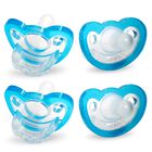 Chupete Razbaby 0‑3 Meses, Paquete De 4, Azul, Libre De Bpa