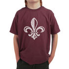 Camiseta Word Art Para Ni&ntilde;o - LYRICS TO WHEN THE SAINTS GO MARCHING IN - Granate