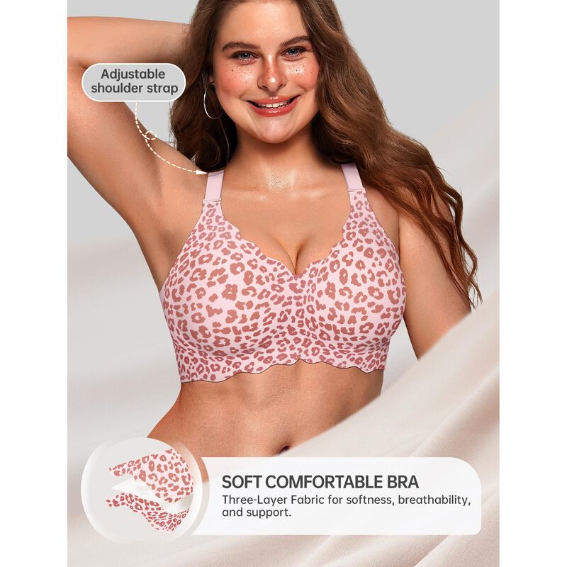 Sujetador Oeak Inal&aacute;mbrico 2 Uds. 2XL Rosa y Ca... image number null