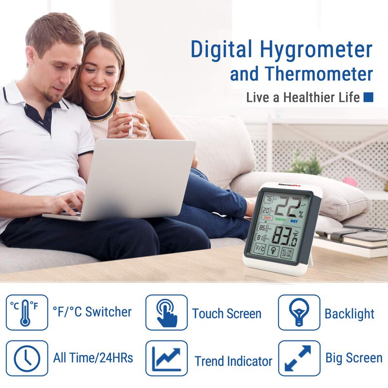 Term&oacute;metro Higr&oacute;metro Digital Thermopro Tp55 Pa... image number null