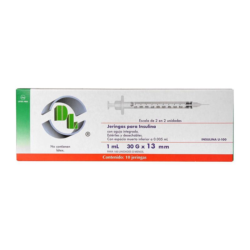 Jeringas Dl 1ml 30gx13mm 10 Jeringas Para Insul... image number null