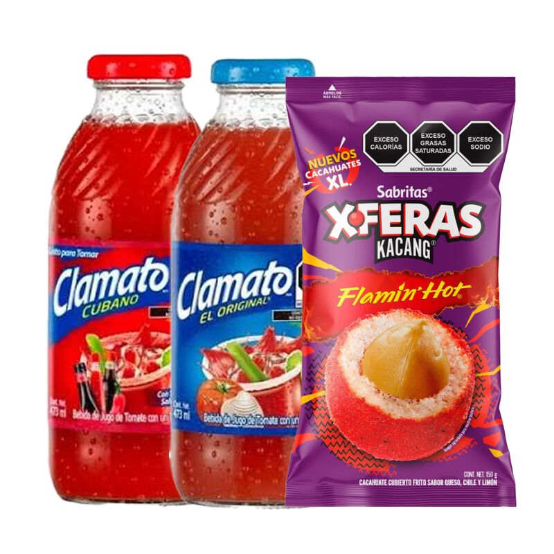 Clamato Cubano 473 Ml + Clamato 473 Ml + Kacang... image number null