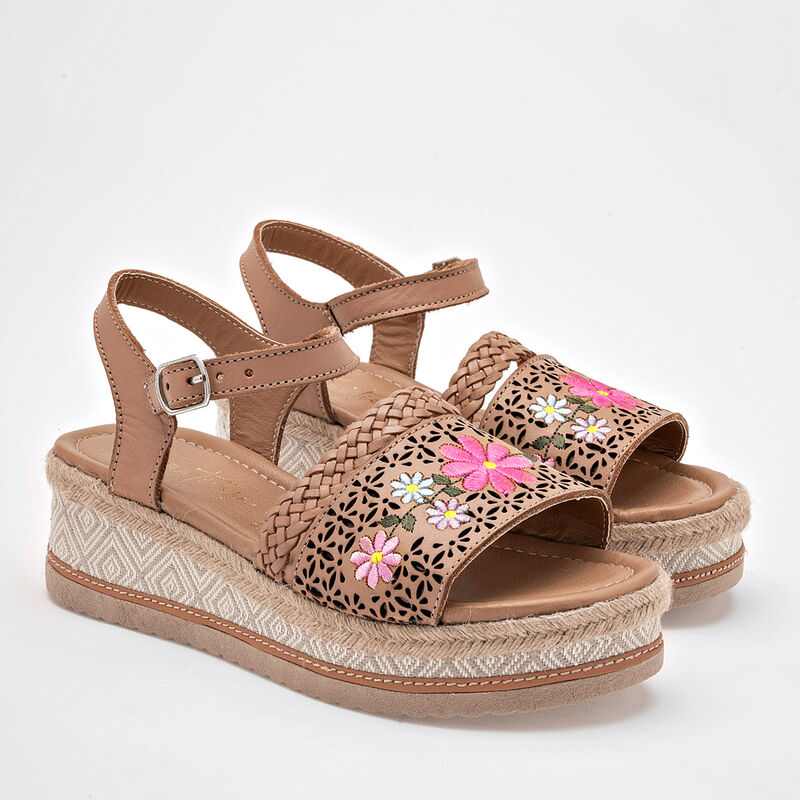 Mora Tierra Sandalia para mujer camel multicolo... image number null