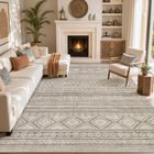 Alfombra De &Aacute;rea Cotiled 33 &times; 26 cm Lavable Boho Marr&oacute;n Caf&eacute;