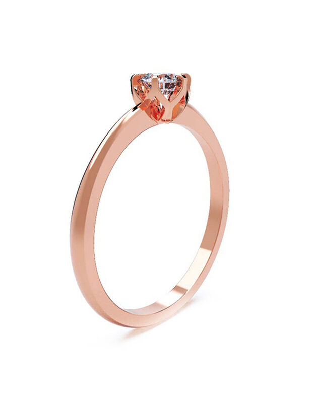 Anillo de Compromiso en Oro de 10K con Circonia... image number null