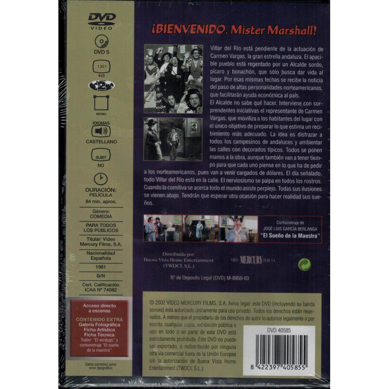 Bienvenido, M&iacute;ster Marshall [DVD] (1953) Bienve... image number null