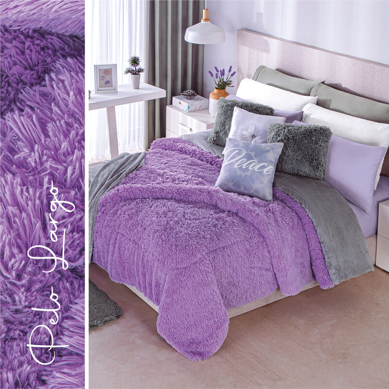COBERTOR SHAGGY PACHICALIENTITO VIOLETA MAT/IND image number null