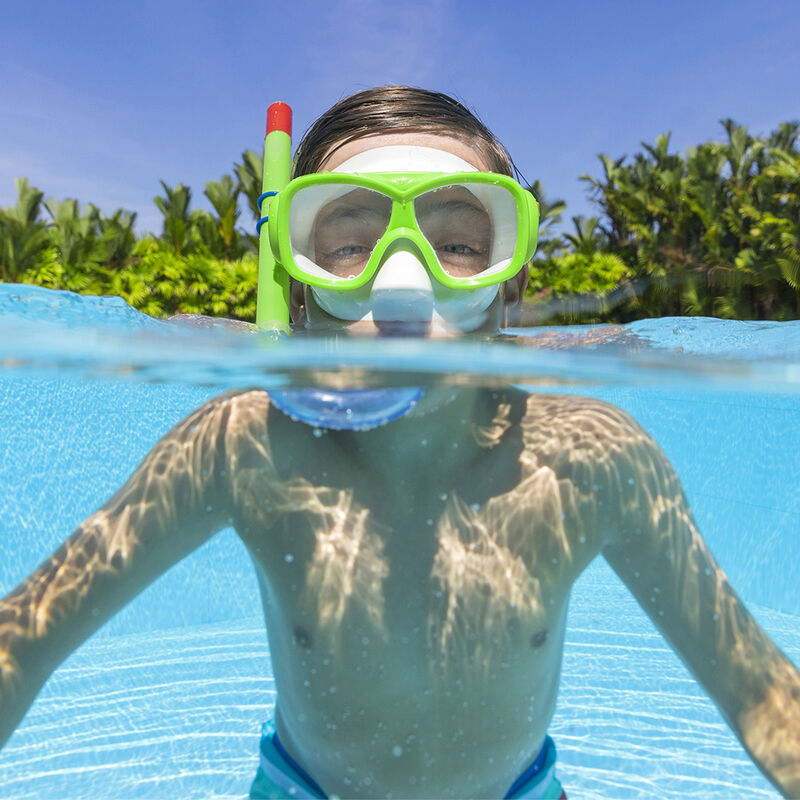 Juego De Buceo Snorkel Ni&ntilde;os 7 A&ntilde;os Protecci&oacute;n ... image number null