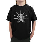 Camiseta Word Art para Ni&ntilde;o - Calavera Libertad - Negro