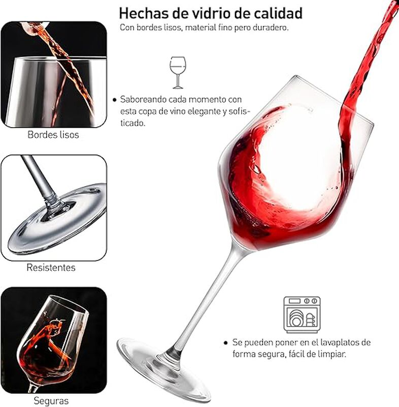 Set de 4 Copas para Vino 420 ml Bluelander image number null