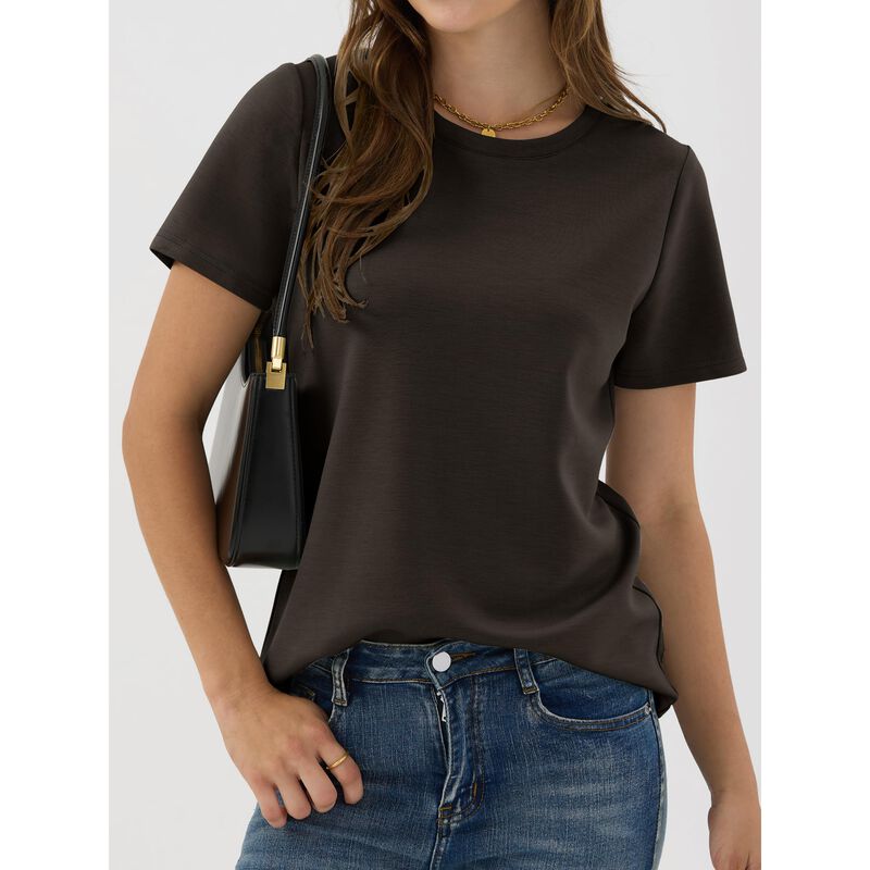 Camiseta ANRABESS Mujer Manga Corta Antiarrugas image number null