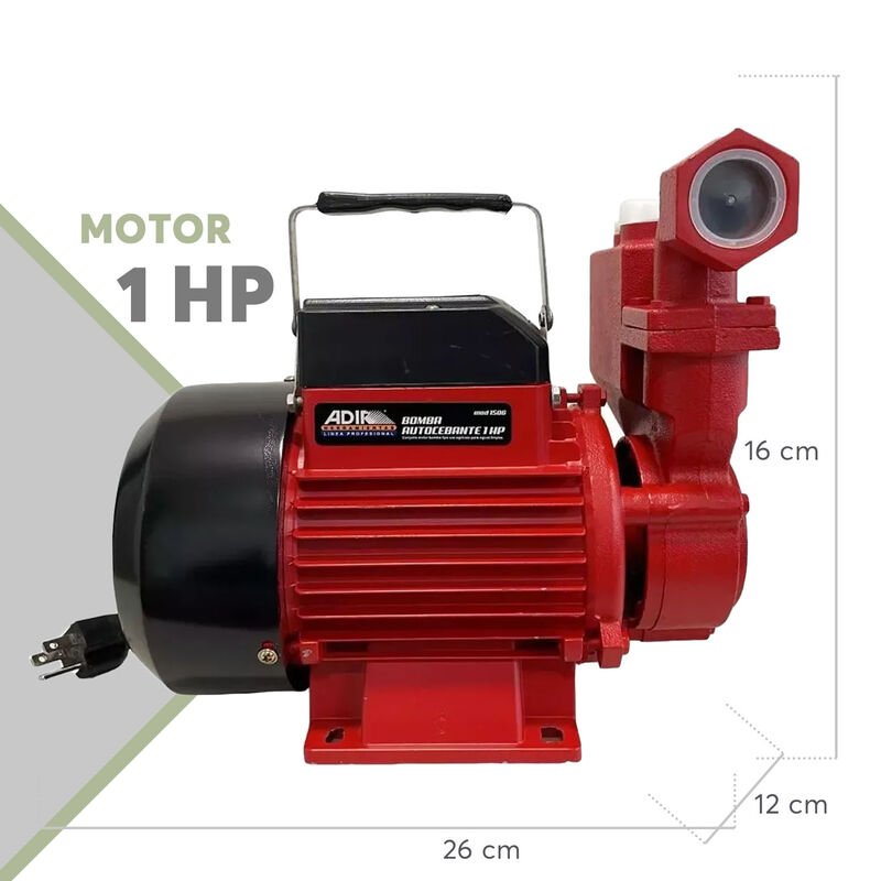 Bomba Autocebante 1hp Embobinado De Cobre Adir ... image number null