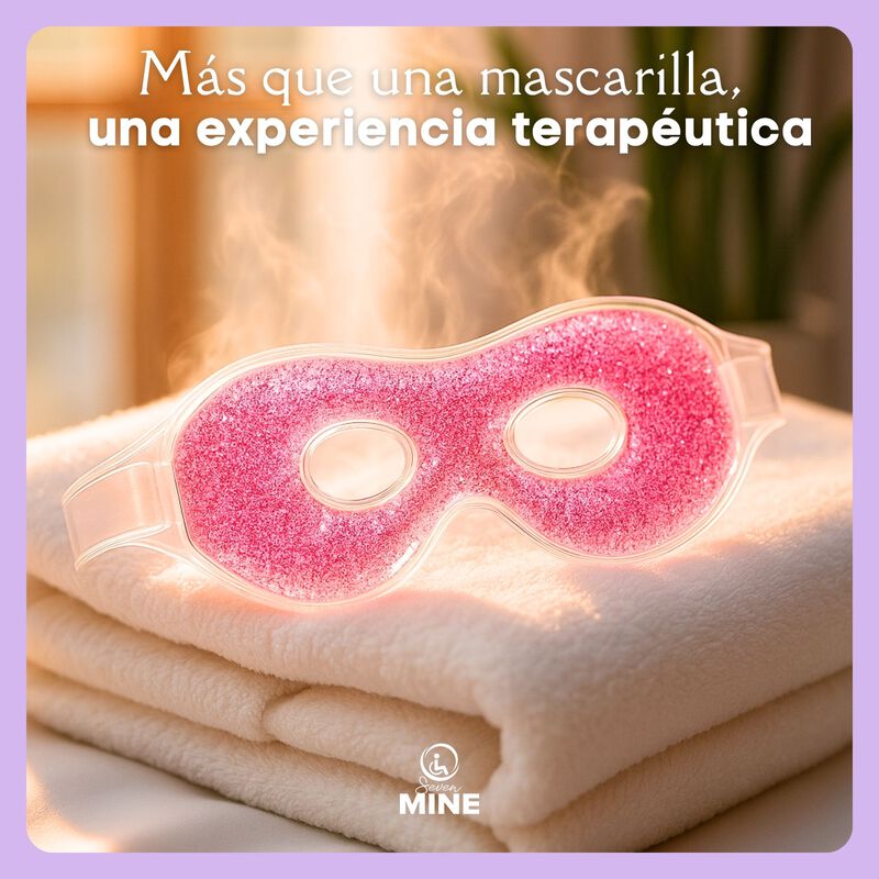 Antifaz de Gel Terapia Fr&iacute;o y Calor Dise&ntilde;o Glit... image number null