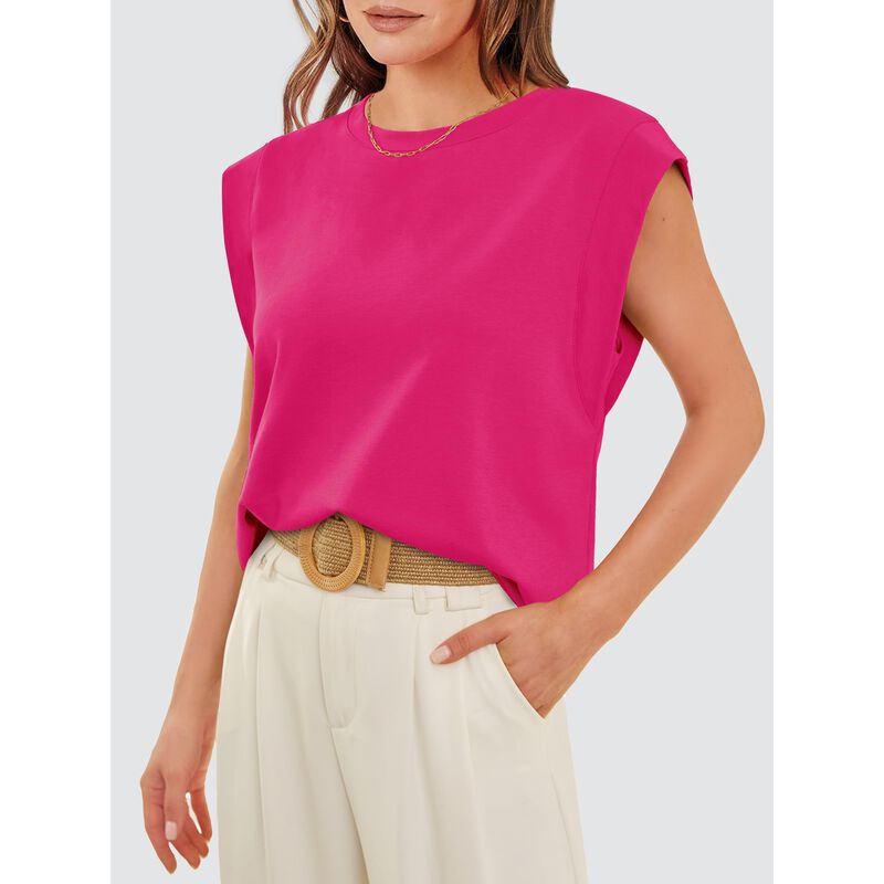 Camiseta Wiholl Sin Mangas Rosa Intenso - Estil... image number null