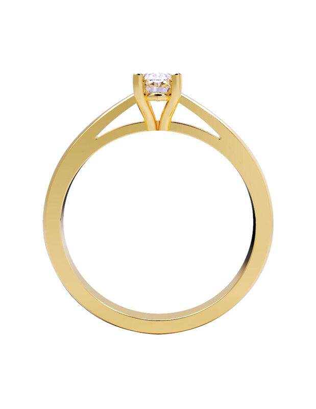 Anillo de Compromiso en Oro de 14K con Circonia... image number null